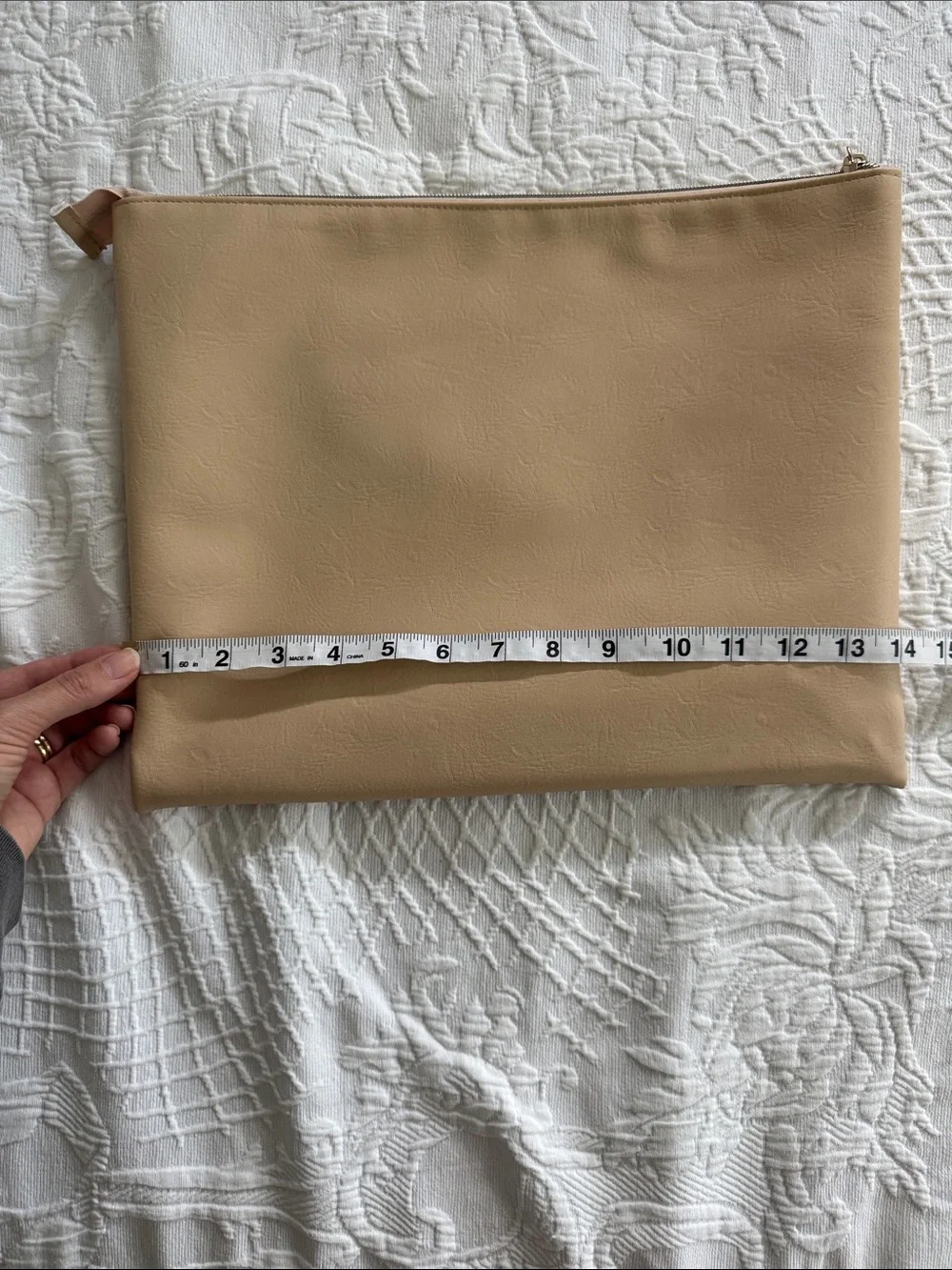 BEIS Beige Travel Pouch with Zip